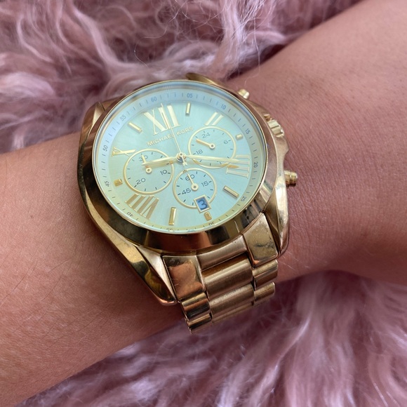 Michael Kors Bradshaw Gold Stainless Steel Watch - Picture 1 of 8